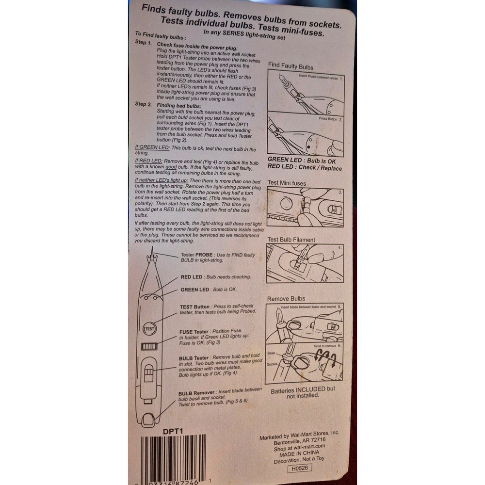 Light-String Saver All-In One Lightstring Troubleshooting Tool Bulb/Fuse Tester - Picture 3 of 9